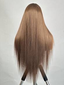 即戴即走 8-34 英寸无胶 4x4 5x5 13x4 13x6 高清透明蕾丝前假发，适合初学者的无胶直发波波头假发，巴西原生高清蕾丝闭合假发，巧克力色混纺发丝，200% 密度，预先拔毛并带有婴儿发。 - S4 - 查看 47