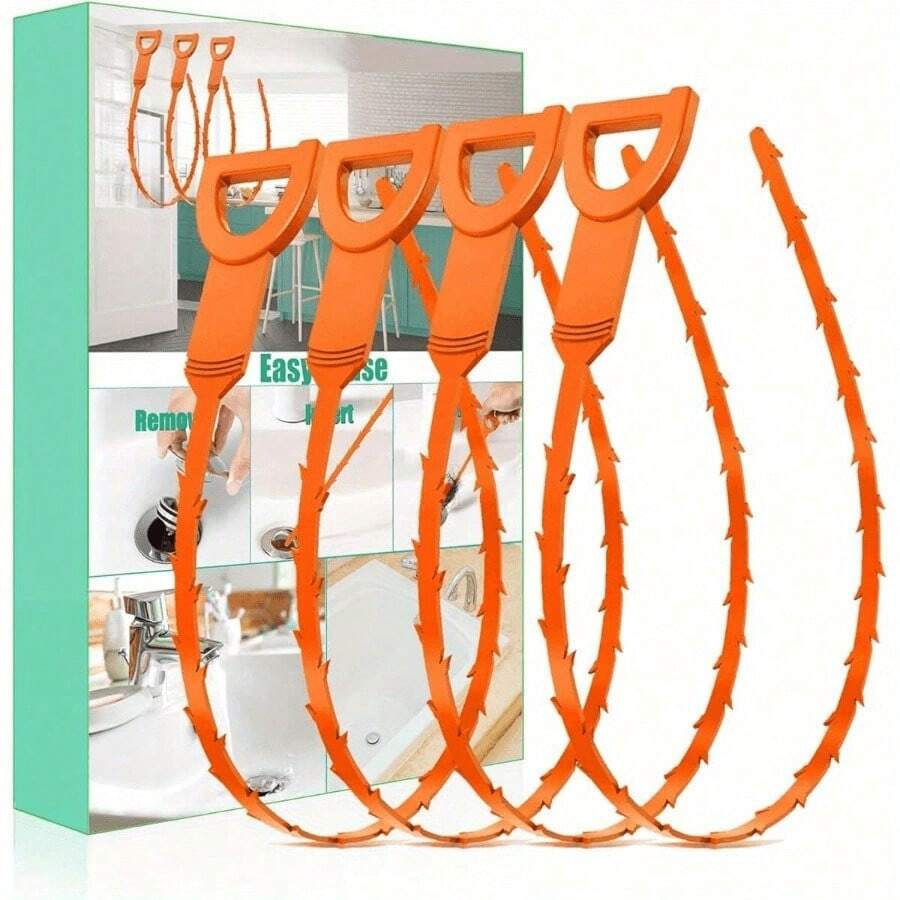 1 Random Color Drain Dredging Tool For Clearing Drain Blockage, Hair Cleaner, Suitable For Sewer Drains, Shower Pipes, Sinks, Kitchen Sinks, Bathtubs And Bathrooms, Drain Pipe Hair Remover, Bathroom Accessories, No Batteries Required