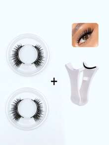 2 perechi de gene magnetice reutilizabile 3D naturale magnetice gene false instrument cosmetic portabil 3 pași presă pe gene false clip set 6-11 mm gene pentru nuntă, petrecere, întâlnire bandă gene, gene, gene, gene false