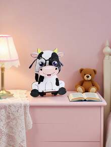 1 pieza Soporte de madera con forma de vaca vaquera para gafas, organizador de gafas de moda con forma de animal, regalo ideal para amantes de las vacas y perfecto para usar en el hogar, en la oficina, regalos festivos y celebraciones estacionales. - Multicolor - Ver 6