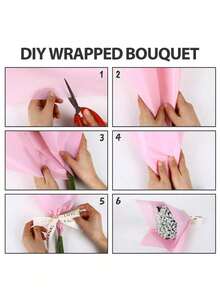 20pcs Floral Wrapping Paper - Waterproof Bouquet Packaging Paper For Valentine's Day, Suitable For DIY Crafts, Floral Supplies Packaging, Applicable For Wedding, Birthday Gifts, Gift Wrapping, Bouquet Packaging, DIY Flower Arranging, Mother's Day, Birthday, Wedding, Graduation Ceremony And Anniversary. - Pink - View 10