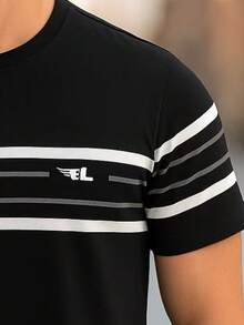 DAMAI MEN'S FASHION Short Sleeve Men's T-Shirt With Round Neck, Ideal For Everyday Use - màu đen - Xem 2