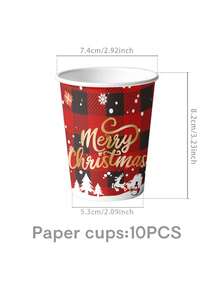 10/20/50/80 szt. Zimowe bałwanki, artykuły imprezowe, wesołych świąt, papierowe talerze, kubki, serwetki, zestaw obiadowy, 7-calowe czerwone i białe talerze do ciasta, 9-calowe talerze obiadowe, zabawne kubki na Boże Narodzenie, święta, festiwal, zimowe urodziny, świąteczne artykuły imprezowe, dekoracje