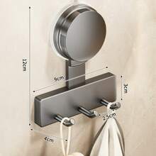 Mejor Gancho adhesivo sin taladro de acero inoxidable resistente con ventosa para colgar sobre la puerta, soluciones de organización del hogar, accesorios de baño, ganchos multiusos, almacenamiento de garaje, ganchos de utilidad, diseño de instalación libre, moderno y práctico - Multicolor - Ver 4