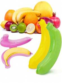 1pc Banana Shaped Airtight Food Storage Container, Compartment Bento Box, Fridge Storage, Kitchen Organization, Portable Outdoor Thermal Lunch Box, Suitable For Home, Office, Picnic, School, Dorm, Holiday Gathering, Gift - Multicolor - View 1