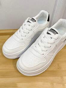 Women Casual Shoes - 黑與白 - 查看 3