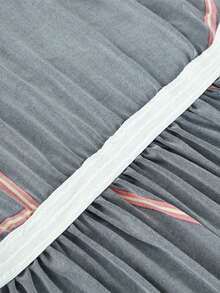 1件装印花荷叶边弹力沙发套，防尘防污，弹力全包覆式沙发保护套，家居装饰，可机洗 - 黑色 - 查看 11