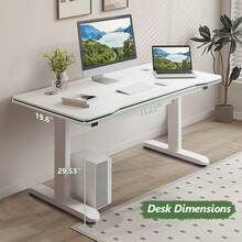 Office Desk/Computer Desk - Ergonomic Modern Computer Workstation Suitable For Home Office Work And Study. - White - View 8