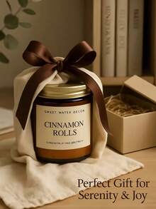 秋季香薰蜡烛礼品 - 大豆蜡香薰蜡烛（用于放松）、棕色秋季卧室装饰和女性生日结婚礼物。 - 棕色大號 - 查看 6