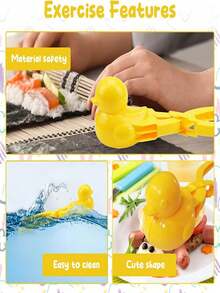 1/2pcs Duck Shaped Rice Mold, DIY Sushi Mold, Animal Shaped Rice Mold, 3D Shaping Tool, Fun Meal And Handmade Craft Tool - Multicolor - View 7