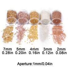 2/3/4/5/7毫米镀银玻璃珠，金/银/玫瑰金珠，DIY珠宝制作、缝纫、刺绣工艺材料 - 滾珠軸承 - 查看 4