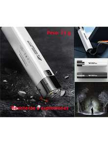 Lampara Led Recargable Linterna Fuente Alimentación Emergenc - Negro - Ver 8