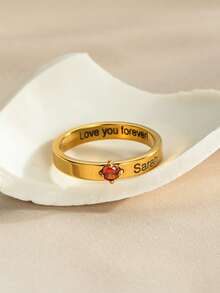 1Pc Personalized Engraved Multiple Names Ring,Minimalist Birthstone Ring,Charm Custom Zirconia Ring For Her,Engraved Family Multiple Names Ring With Birthstone,Couple Rings,Charm Custom ID Nameplate Ring,Valentine'S Gift,Birthday Gift,Unique Gift For Friends,Friendship Gift,Anniversary Gift - Multiple Name Rings - View 22