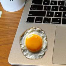 1pc 3D Fried Egg Pattern Home Decor Sticker, Universal For Cupboard, Sliding Door, Laptop, Refrigerator, Toilet Lid, Glass & Metal Surface, Scratch-Resistant, Waterproof, Creative Cartoon Theme Adhesive Decal Wall Decor Room Decor Wall Stickers Wall Sticker Stickers
