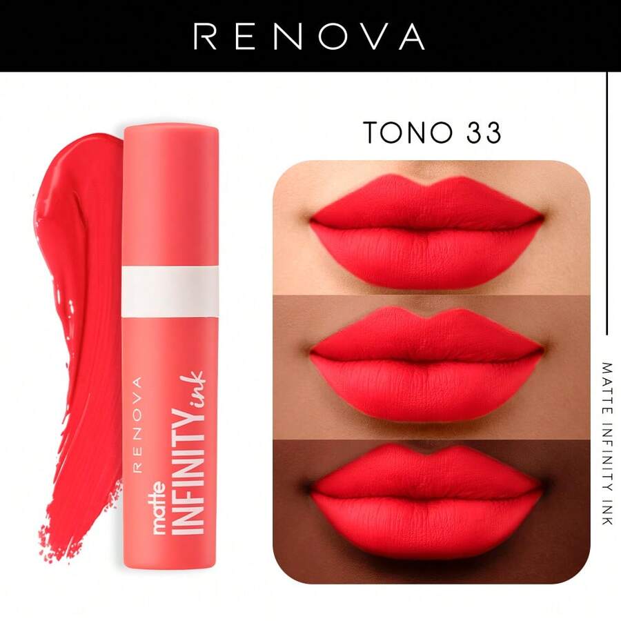 Labial Liquido Matte Infinity Ink Renova, Tono 33, 5ml