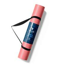MUUK FITNESS Alfombrilla de Yoga 170 x 70 cm – Grosor 4 mm, Tapete para Yoga, Pilates, Fitness y Ejercicio, Antideslizante, Plegable y Fácil de Transportar, PVC Resistente y a Prueba de Agua, Ideal para Casa, Gimnasio, Parque o Viajes, Diseño Cómodo que Protege Articulaciones, Superficie Estable y Duradera para Relajación, Meditación y Estiramientos, Apta para Principiantes y Expertos. - Melón - Ver 2