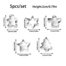 5/7/12pcs Stainless Steel Christmas Cookie Cutter Set - Gingerbread Man, Snowman, Tree, Candy Cane, Reindeer And Santa Face - Suitable For Holiday Baking Sweets, Christmas Cartoon Mold Cookies DIY Mold, Christmas Decorative Baking Tools