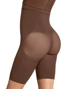 Leonisa Body Busto Libre Invisible- Faja Media Pierna de Control para Mujer - Marrón Oscuro - Ver 2