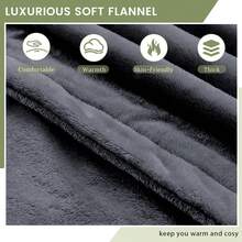 JustLet Extra Large Electric Heated Blanket Throw - Dual-Sided Heating Pad Bedspread With Remote-Like Control, 9 Heat Settings & Auto Shut-Off, Overheat Protection, Machine Washable - Soft Flannel Bedspread For Couch, Office, Home - Available In 50x60, 62x84, 72x84, 84x90 Inches - Ideal For Couples & Large Beds - Luxury Electric Heating Pad, Bed Heater, Heated Blanket - 深灰色 - 查看 5