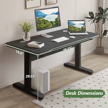 Office Desk/Computer Desk - Ergonomic Modern Computer Workstation Suitable For Home Office Work And Study. - Black - View 8