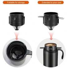 Camping Coffee Maker Set, Camping Hand Pour Over Coffee Maker Set, Portable Coffee Set, Suitable For Travel, Camping, Office, Backpacking - Vitt - Visa 2