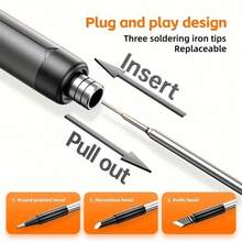 1件装 USB 显示屏充电烙铁家用电器手机电路板维修 8W 迷你无线烙铁便携式 DIY 中型套装 - 橘色 - 查看 7