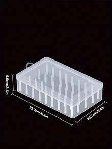 1pc 42-Spool Sewing Thread Storage Box, Transparent Plastic Spool Holder, Embroidery Storage Box, Embroidery & Sewing Tool Kit Box, Portable Large Capacity Needle Case, Handheld Sewing Box, Suitable For DIY Sewing, Embroidery, Quilting Accessories - Multicolor - View 5