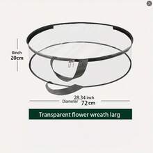 1pc Christmas Tree Storage Bag, Red Transparent Bag, Flower Wreath Circular Gift Storage Bag, Zipper Hand-Held Christmas Gift Dustproof Storage, Transparent Christmas Flower Wreath Storage Bag, Storage Hanging Bag Storage Bag, Multifunctional Miscellaneous Circular Storage Bag, Large Capacity Zipper Dustproof Christmas Gift Sorting Bag - Multicolor - View 11