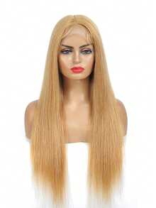 Eulisi 13x6 Straight Lace Front Wigs Human Hair Honey Blonde Wig Human Hair 180 Density Blonde Lace Front Wigs Human Hair 27# Colored Glueless Wigs Human Hair Pre Plcuked With Baby Hair Halloween Costumes - S27 - View 18