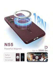 Luxury For Magsafe Magnetic Case For Galaxy S24 S25 S22 S23 Ultra Plus S20 S21 FE Note 20 A35 A55 A05 A15 Soft TPU Cover Waterproof Shockproof Anti-Fall Scratch Resistant