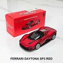 Burago 1:64 Scale Diecast Alloy Mini Racing Car Model - Ferrari Series, Realistic Collectible And Gift For Men - 1:64 Bimeiko FERRAR.I  SP3 Red - View 2