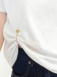 Bộ 3 kẹp tay áo hoa trà từ tính có thể điều chỉnh - Hợp kim, kẹp gấu áo có thể tháo rời, thích hợp cho áo phông, váy, quần, tay áo ngắn quá khổ - Nhiều màu - Xem 5