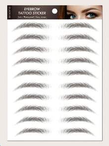 (one Sheet) Simulation Ecological Eyebrow Tattoo Sticker Series Waterproof And Long-lasting Personalized And Sexy Tattoo Sticker