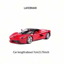 Burago 1:64 Scale LAFERRARI SF90 458SPIDER Alloy Diecast Mini Car Model - Approx. 3x7.5x2.7 Cm (±1 Cm) | Desktop Collectible & Gift For Men - LAFERRARI-rED - View 2