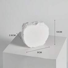 1块不对称白色石膏石,适用于珠宝收纳、摄影装饰、INS风香炉装饰块、摄影道具、女性收纳整理包、旅行必备、返校宿舍收纳、秋季装饰 - 白色 - 查看 24