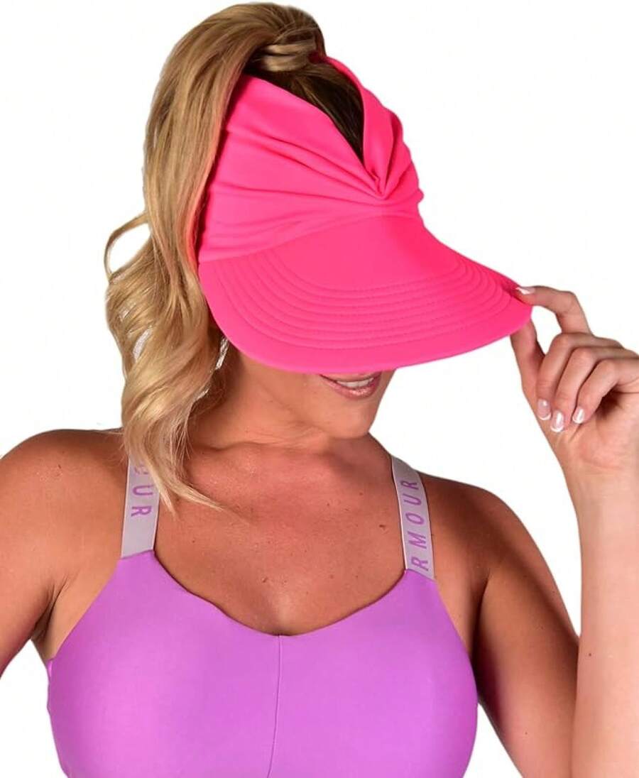 Women Beret Hats - Neon Pink - View 1
