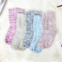 SISOSOCK 5 Pairs Fuzzy Soft Cozy Fluffy Socks Women, Casual Thick Plush Comfy Sleep Socks, Warm Winter Gifts Women - 多色-1 - 查看 4