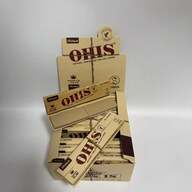 OHIS กระดาษมวนบุหรี่สีน้ำตาลคุณภาพสูงระดับพรีเมียม พร้อมเชือกสำหรับมัด, ขนาดคิงไซส์พร้อมทิป, ชุดของขวัญ