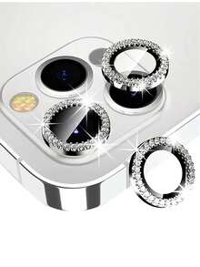 3pcs Of Camera Lens Protective Film Suitable For IPhone 16 15 14 13 12 11 Pro Max Metal Ring Protective Lens Film Suitable For IPhone 11 12 13 14 Plus 14Pro Max/15promax Gift For Birthday, Family, Friends Sparkling Crystal, Lens Protector, Phone Accessories Waterproof Shockproof Anti-Fall Anti-Fall Scratch Resistant Anti-Fingerprint Full Cover