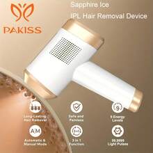 PAKISS FY-B505BG IPL Hair Removal Device Hair Remover For Women/Men, 9 Levels, Auto/Manual Modes, Full Body Use (Face, Legs, Underarms, Bikini) - Mother's Day/Father's Day Gift Double Fluorescent Tubes, Large Window For More Efficient Hair Removal - 查看 4
