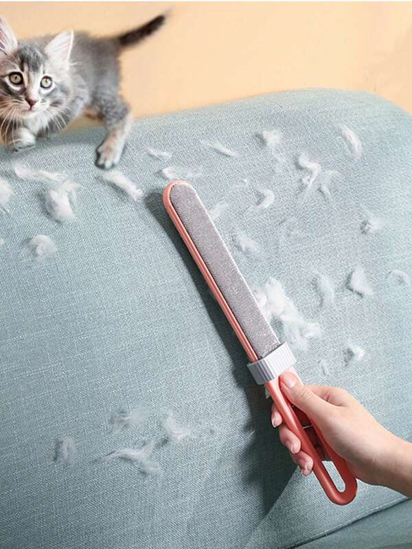 1 wiederverwendbarer selbstreinigender Haarball-Entfernungstrommel und -bürste für große Flächen, hocheffiziente beidseitige Reinigung von Haaren, geeignet für Kleidung, Möbel, Teppiche, Automobile - tragbarer Haarball-Rasierer, geeignet für die Entfernung von Haustierhaaren