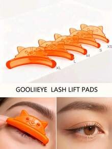 10Pcs 5 Sizes Jelly Lash Lift Pads - Self-Adhesive Silicone C-Curl Shields, Glue-Free Eyelash Lifting Tool For Home & Salon DIY Lash Perming