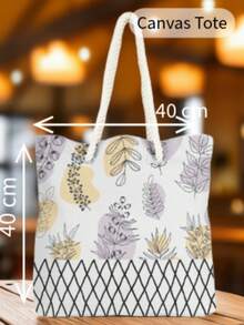 This Summer's Must-Have Bag! – Rope Handle Shoulder Bag | 40x40 Cm | Print | Made In Turkey