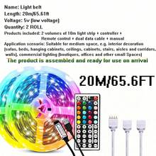 1pc LED Strip Lights 65 Ft Lights Strip, With Remote And 5V Power Supply, 3-65 Feet, Soft, Easy To Install, Multi-Color, Bright Color, DIY, USB-Powered, Modern Simple Style, Can Be Cut, Flexible To Use, Adjustable Color Flicker Speed, Remote Control Light Belt, Suitable For Room Decor Home Decor,Room Decoration Stuff,Wall Decor,Office Decor,Party Supplies Birthday,Fairy Lights,Suitable For Christmas,Thanksgiving Day - Multicolor - View 13