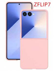 Business Anti-Shock Matte Pink Solid Color Phone Case, Compatible With Samsung Galaxy Z Flip7, Z Flip5 5G, Z Flip 4, Z Flip6, Z Flip 3, Hard PC Protective Cover - Pink - View 6