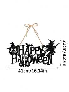 Halloween Party Decor Pumpkin & Bat Door Hanging, Halloween Scene Decoration