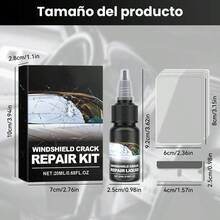 2 PCS Windshield Crack Repair Kit, Nuevo Lquido Reparador de Grietas en el Parabrisas del Coche, Eficaz y Duradero, sin Mantenimiento repetido, Puede Proteger Mejor el Vidrio - inicial - Ver 2