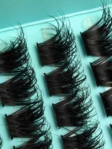 Gene pufoase 5D moi de înaltă calitate, set de 196 buc. extensii de gene individuale cu curbură D pentru volum, pentru extensii de gene DIY acasă (120D, D-Mix 10-20 mm)