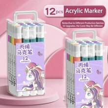 24/36 piezas Marcadores de colores, Dibujo infantil, Bolígrafos para escribir, garabatear, Resaltadores, Bolígrafos de arte, Bolígrafos de acuarela, Juego de pinceles de grafiti, que proporcionan ricas capacidades creativas de dibujo y escritura para niños, Juego de marcadores acrílicos coloridos, lavables, opacos, apilables, resistentes al agua, de secado rápido, Bolígrafos de acuarela pintados a mano, Bolígrafos para dibujar, Escritura infantil, Colorear, Bolígrafos de grafiti