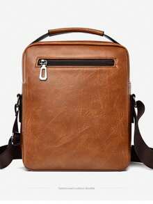 Men's New Soft Cowhide Material Commuter Briefcase, Business Casual Handbag, Shoulder Bag, Crossbody Bag - Establishment - View 2